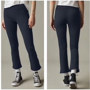 American Giant 14 Navy Blue Ponte Kick Flare Legging Crop Pants No BS